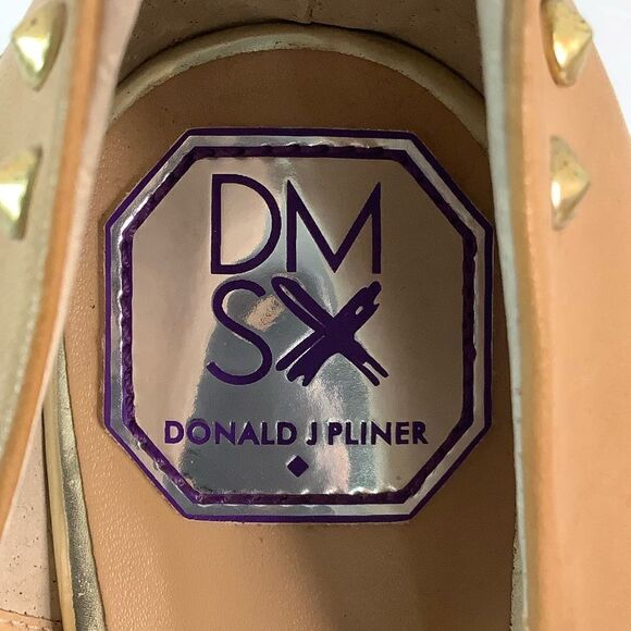 DMSX Donald J Pliner Latoya Tan/Green Neon Heels Peep Toe Stiletto Sz 8 - Picture 11 of 11